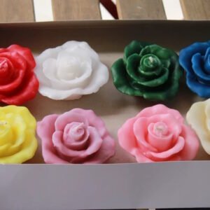 Floral Floating Candles | Unscented Rose Decor, Pack of 8