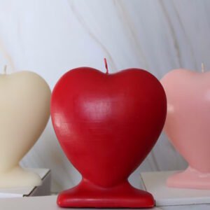 Large Heart Candle - Valentines Day Gift, Paraffin Wax Candle