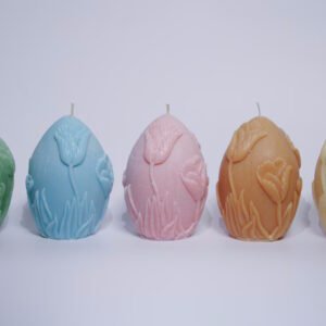Easter Egg Soy Candle, Hand-Poured Flower Design