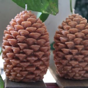 Pinecone Candle | White Christmas Scent, Soy Wax Blend Table Décor