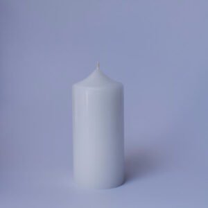 White Pillar Candle Set, Unscented Paraffin, 60+ Hr Burn Time