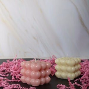 Heart Bubble Candle - Pack of 2- Home Decor Candle - Gifts for Him, Her - Luxury Candle - Love Candle