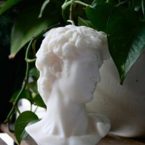 David Bust Candle | Michelangelo Renaissance Art Decor