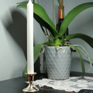 Tall White Taper Candles • Hand-Poured, No Drip, Unscented