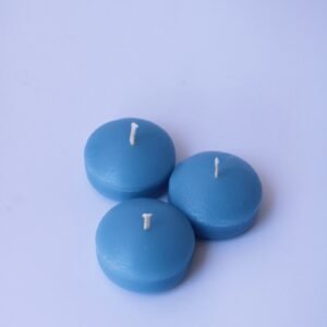 Blue Floating Candles - 2 Inch, 6 Hour Burn Time, Unscented